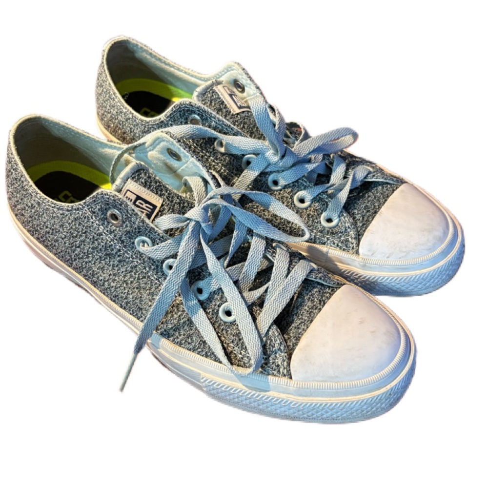⭐️2/$10 Converse Chuck Taylor Low Top Sneakers Blue Tweed Size 10 W Size 8 M